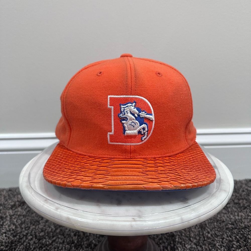 Just Don x Mitchell & Ness Denver Broncos Orange Python Hat